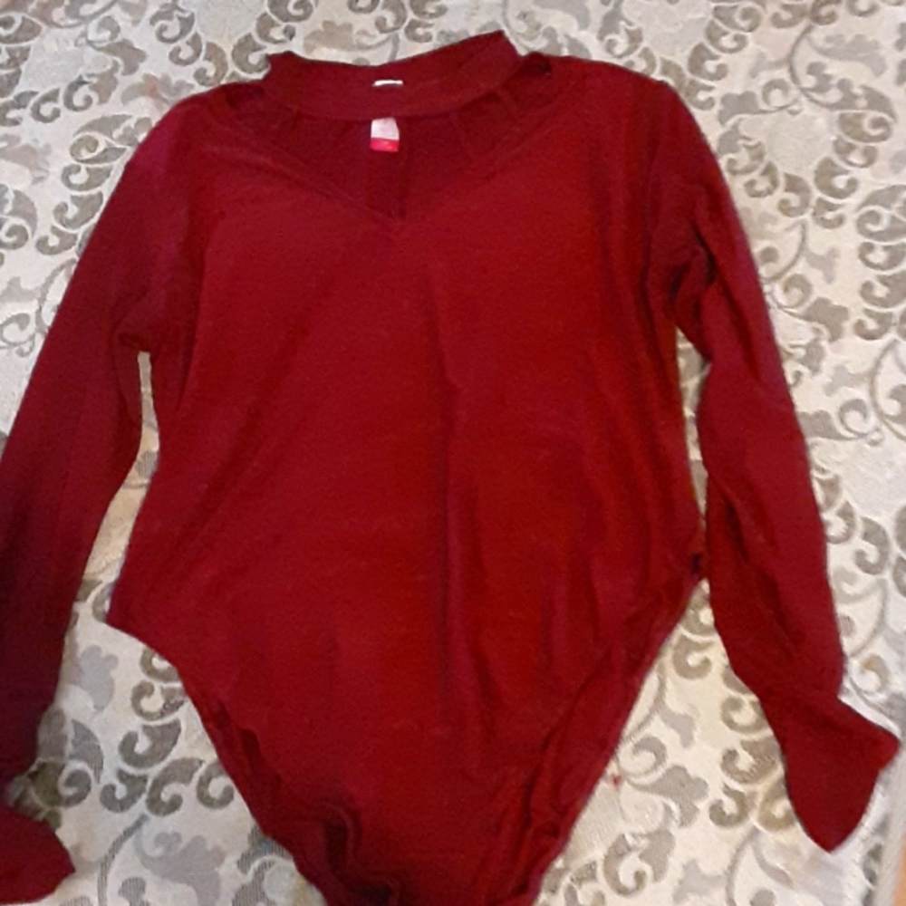 Maroon Body suit size Large (11-13)